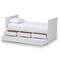 Baxton Studio Linna Modern White-Finished Daybed with Trundle 146-8201 - alternate 9